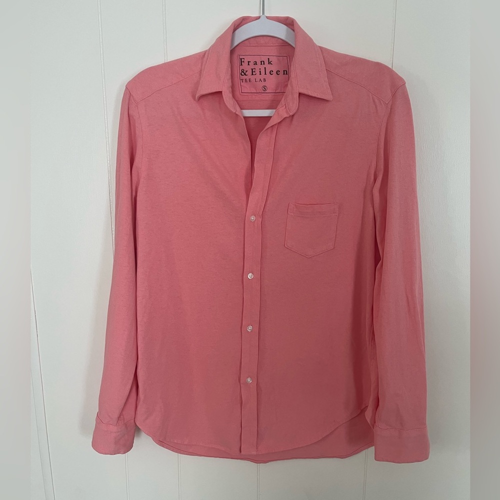 Frank & Eileen Pink Casual Cotton Button Down Shirt Size Small